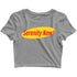 4 TV Series Seinfeld NEWMAN MAIL INFORMATION Custom Printed Graphic Design Crop Top T-Shirt for Women